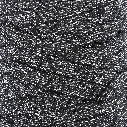 [Hoooked] RXLLUREX 3MINI RibbonXL Lurex Black Sparkle Cotton Yarn - 28M, 80g