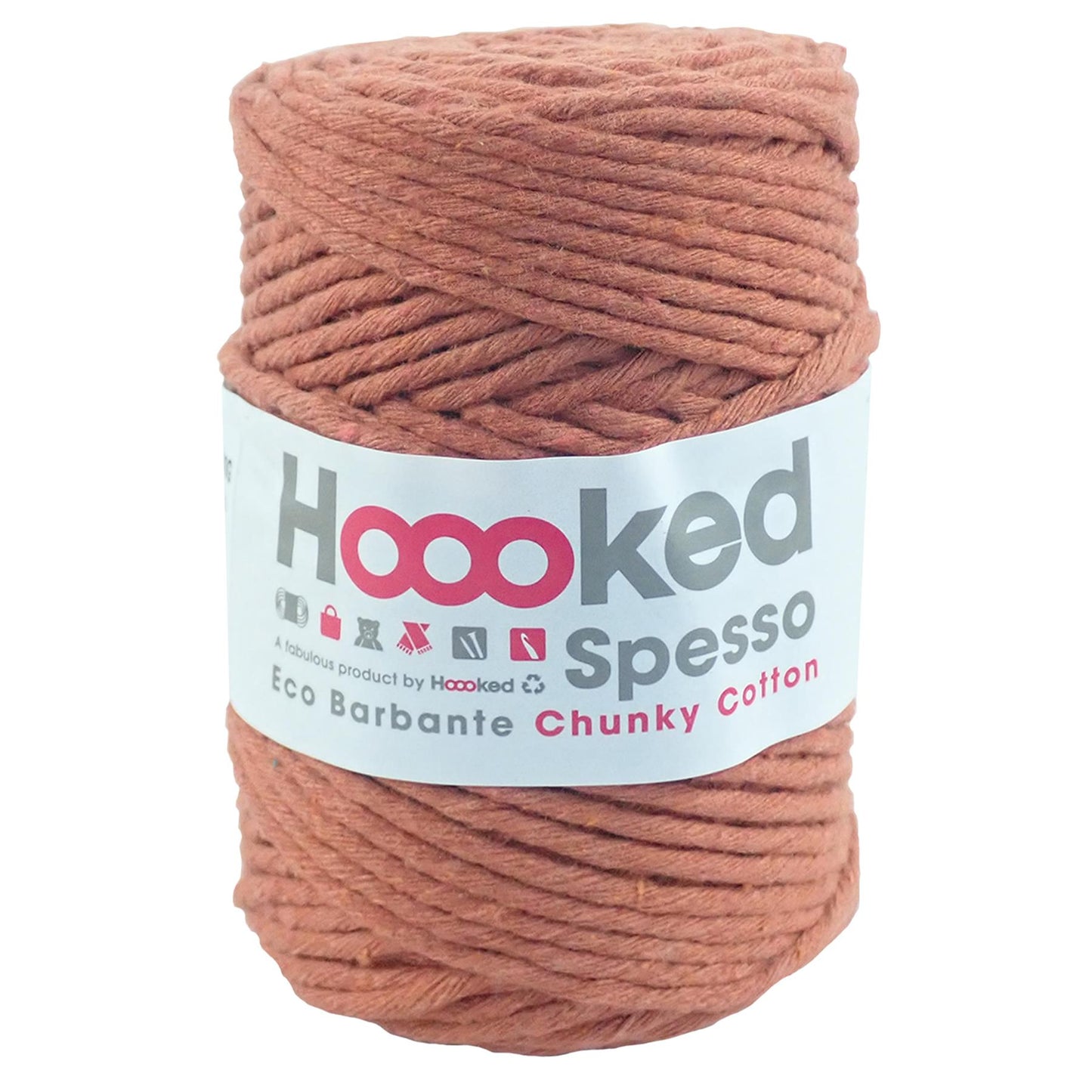 [Hoooked] S710 Spesso Chunky Brick Brown Cotton Yarn - 127M, 500g