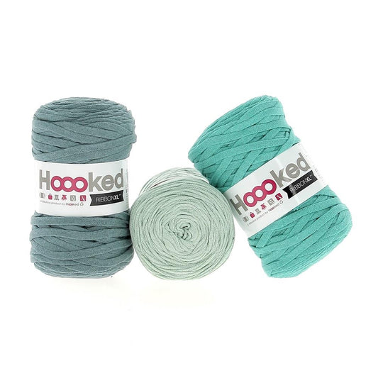 Hoooked RibbonXL Catchy Spring Cotton T-Shirt Yarn - 120M 250g (Pack of 3)