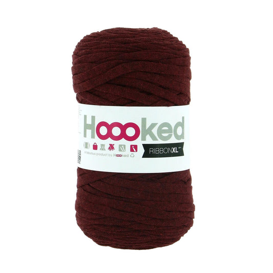 Hoooked RibbonXL Maroon Rust Cotton Yarn - 120M 250g