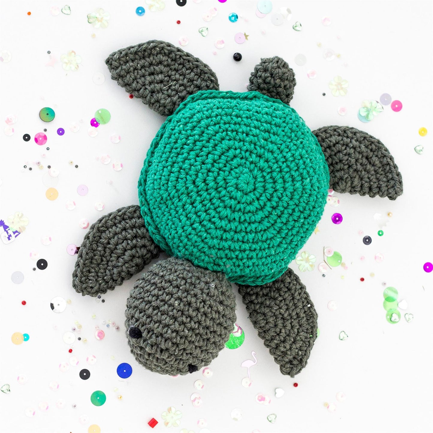 [Hoooked] PAK141 Eco Barbante Milano Aspen Cotton Turtle Jake Crochet Amigurumi Kit
