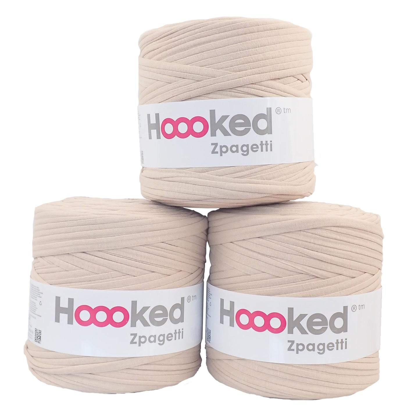 Hoooked Zpagetti Light Taupe Cotton T-Shirt Yarn - 120M 700g (Pack of 3)