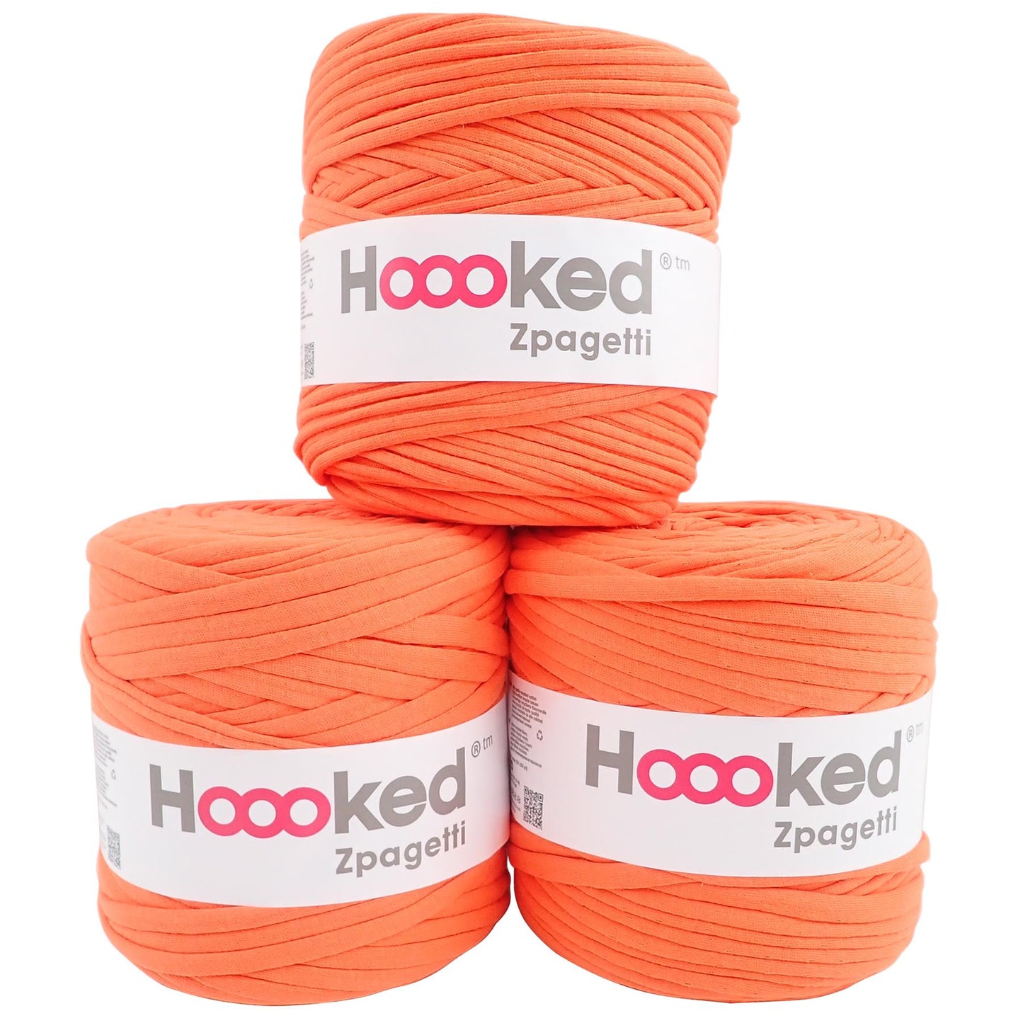 Hoooked Zpagetti Orange Cotton T-Shirt Yarn - 120M 700g (Pack of 3)