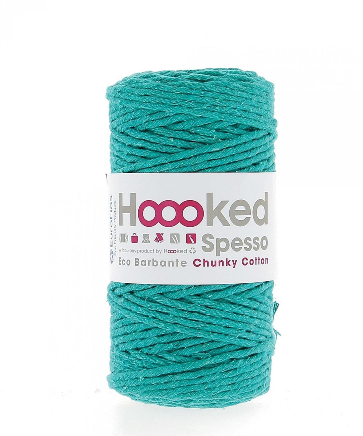 [Hoooked] S810 Spesso Chunky Lagoon Green Cotton Yarn - 127M, 500g