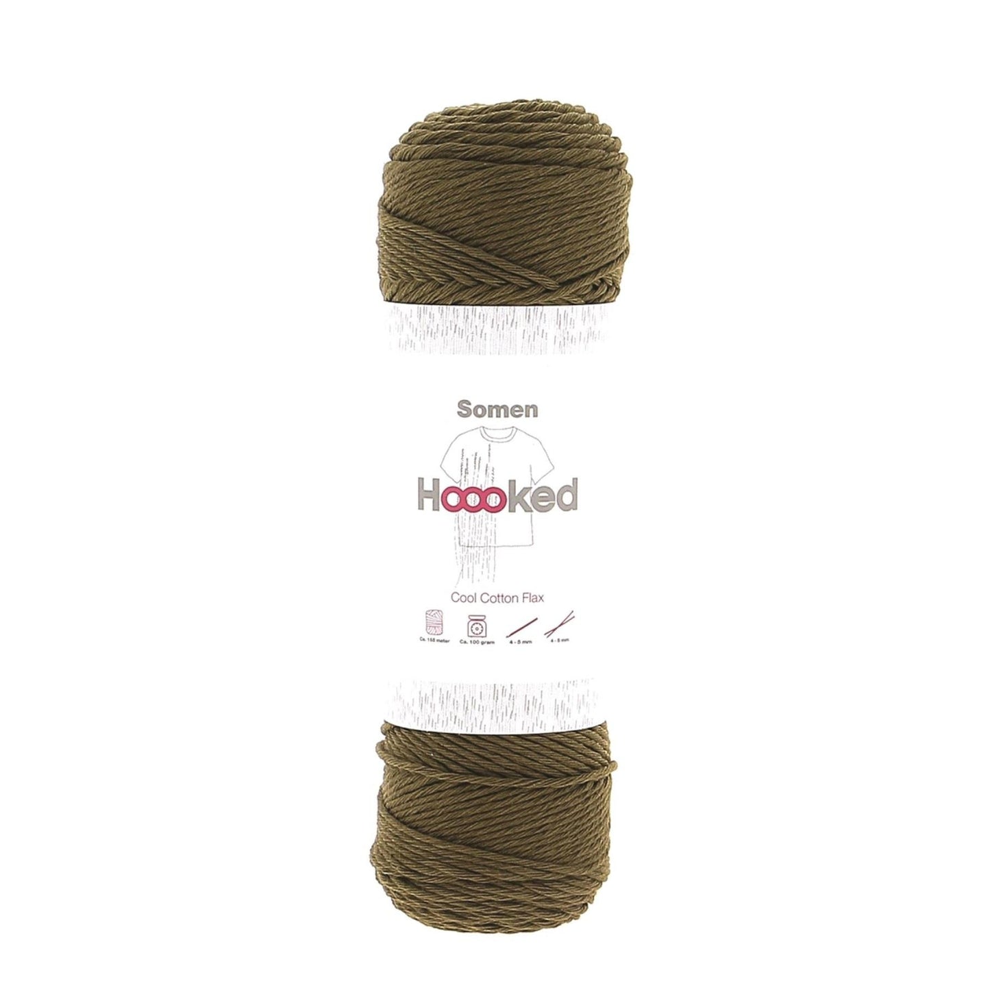 Hoooked Somen Autunno Brown Cotton/Linen Blend Yarn - 165M 100g