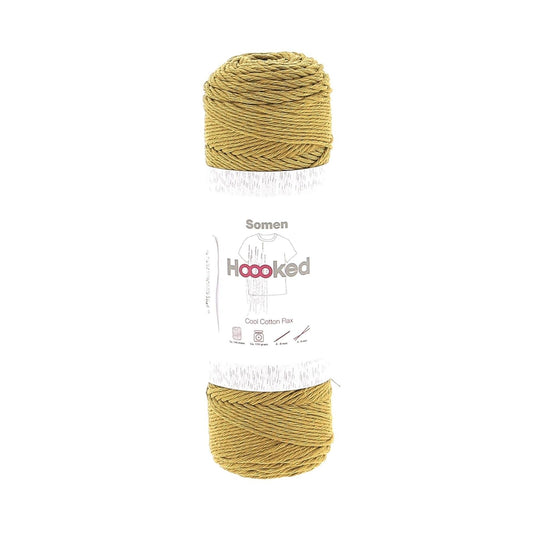 Hoooked Somen Ambra Yellow Cotton/Linen Blend Yarn - 165M 100g