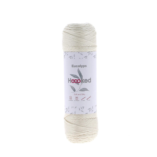 Hoooked Eucalyps Bianco White Eucalyptus Yarn - 165M 100g
