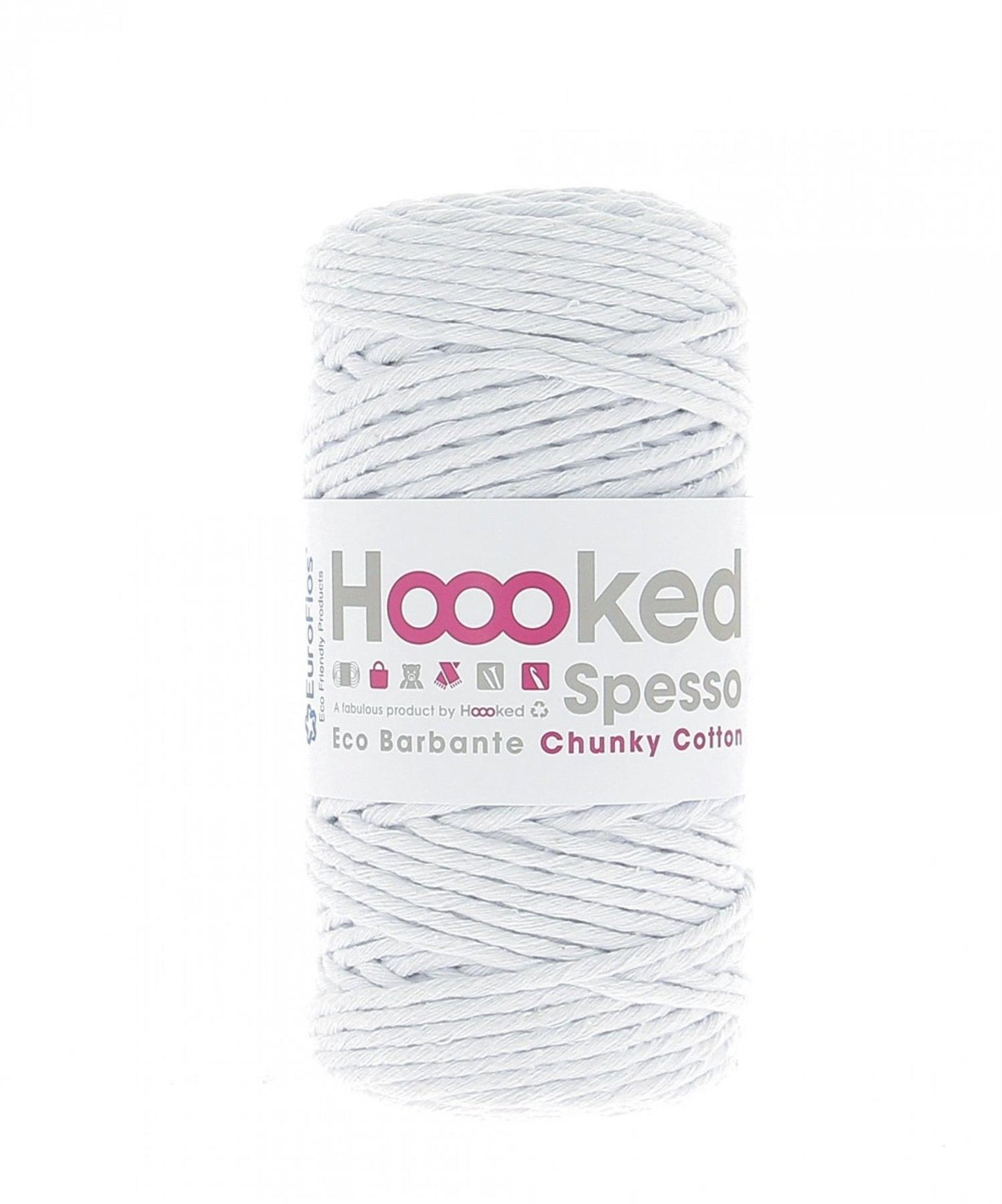 [Hoooked] S200 Spesso Chunky Lotus White Cotton Yarn - 127M, 500g