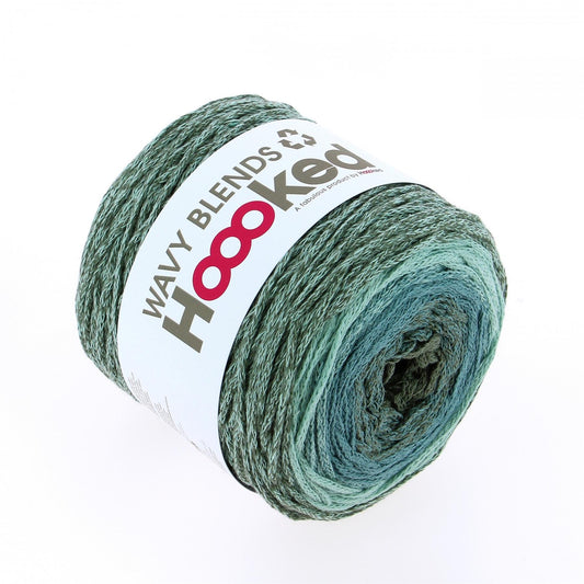 [Hoooked] WB05 Wavy Blends Emerald Herb Recycled Cotton Yarn - 260M, 250g