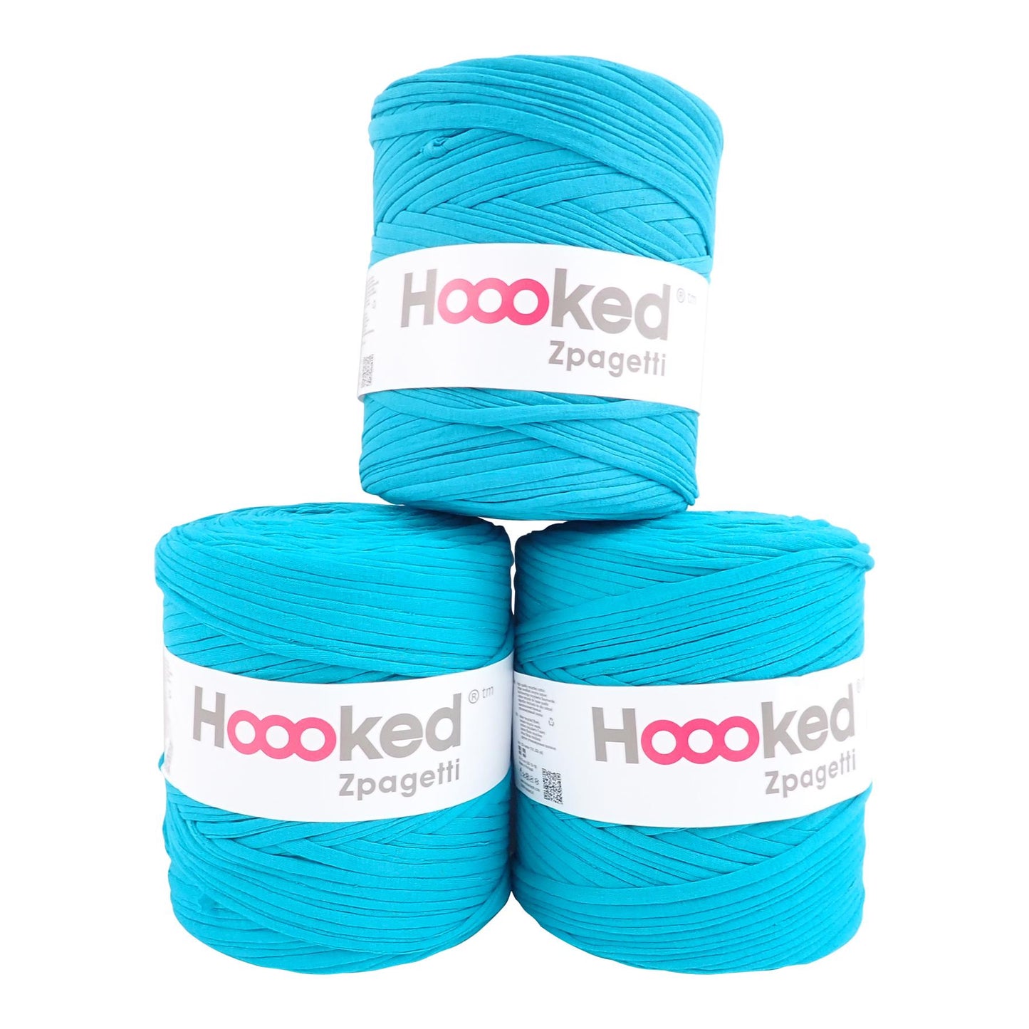 Hoooked Zpagetti Turquoise Cotton T-Shirt Yarn - 120M 700g (Pack of 3)