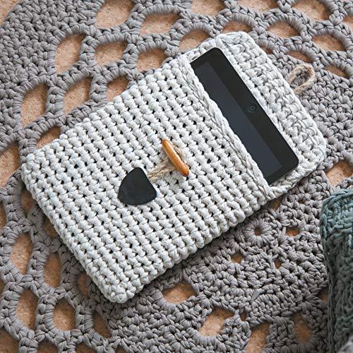 Hoooked RibbonXL Sandy Ecru Cotton Tablet Sleeve Crochet Kit