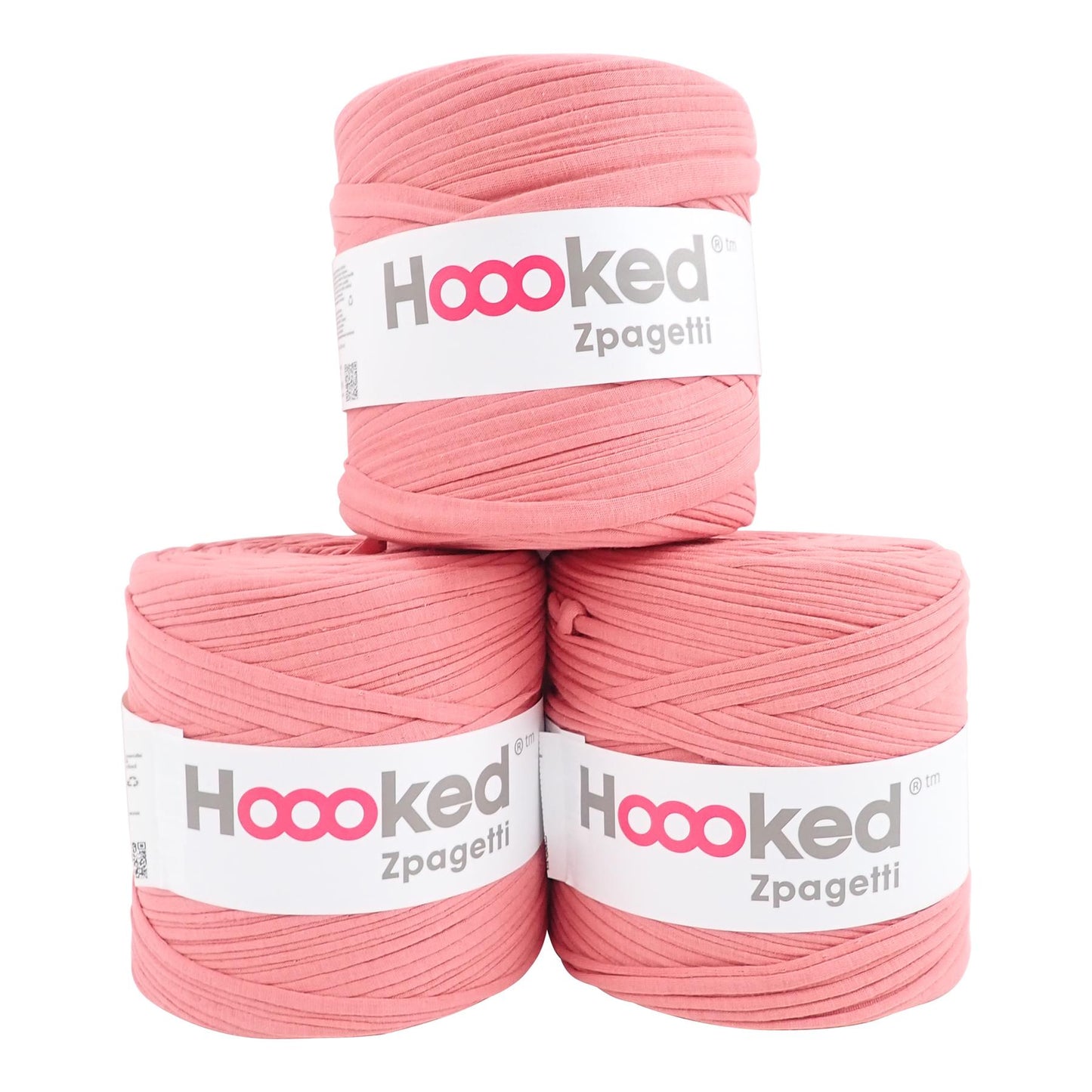 Hoooked Zpagetti Salmon Pink Cotton T-Shirt Yarn - 120M 700g (Pack of 3)
