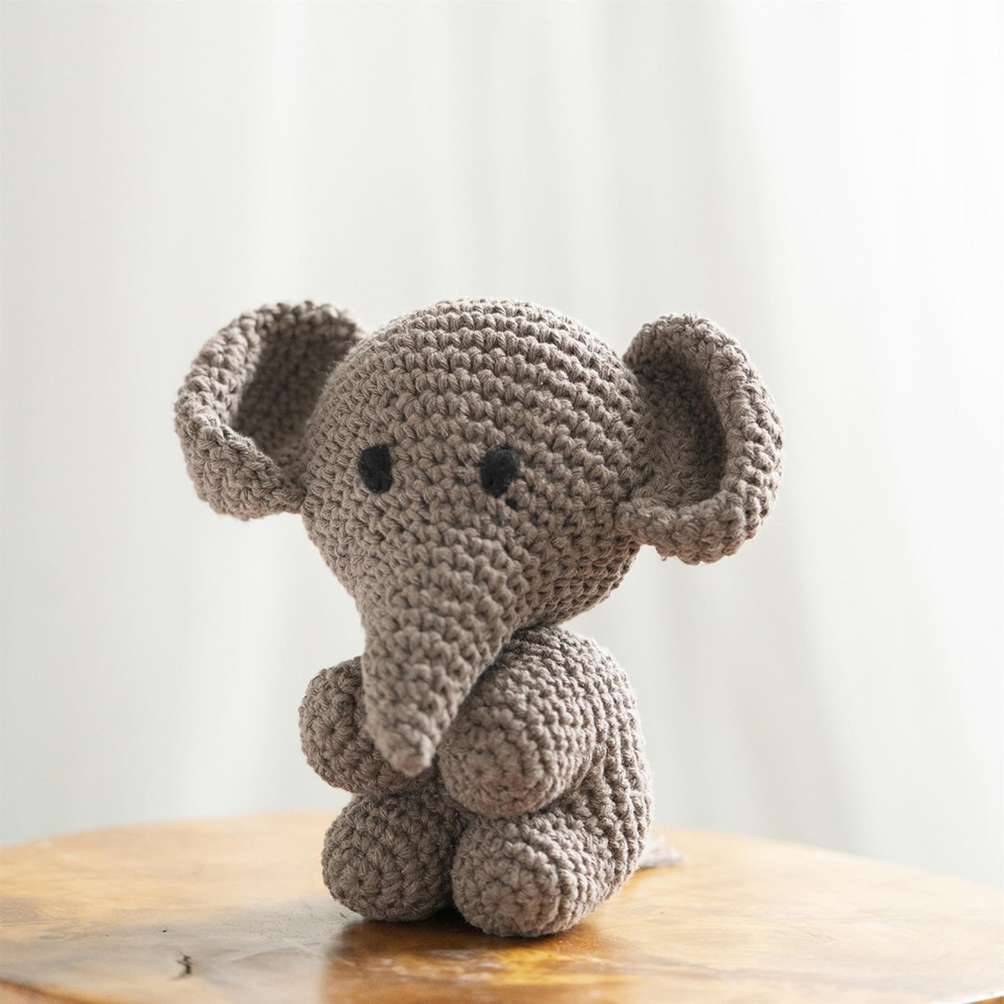 Hoooked Eco Barbante Milano Taupe Cotton Elephant Mo Crochet Amigurumi Kit