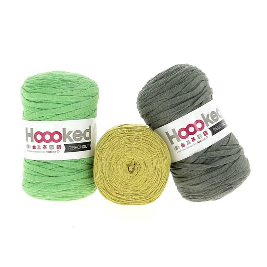 RIBBONXL BUNDLE X 3 HERBORIUM GREEN RibbonXL Herborium Green Cotton Yarn - 120M, 250g Pack of 3