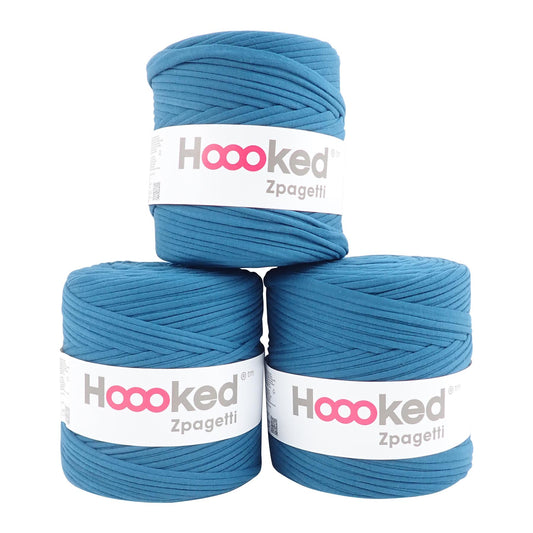 Hoooked Zpagetti Dark Teal Green Cotton T-Shirt Yarn - 120M 700g (Pack of 3)