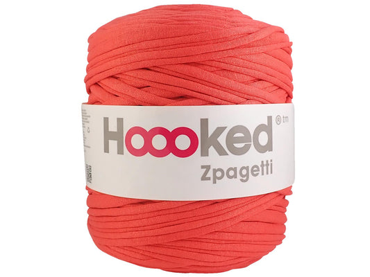 Hoooked Zpagetti Coral Red Cotton T-Shirt Yarn - 120M 700g