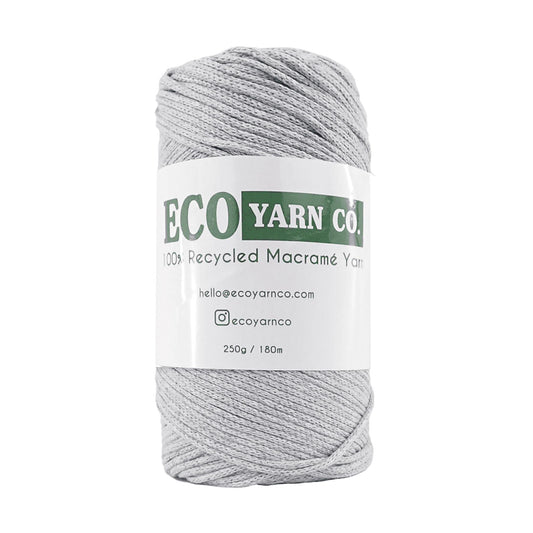 Eco Yarn Co Day Grey Cotton/Polyester Macrame Yarn - 180M 250g