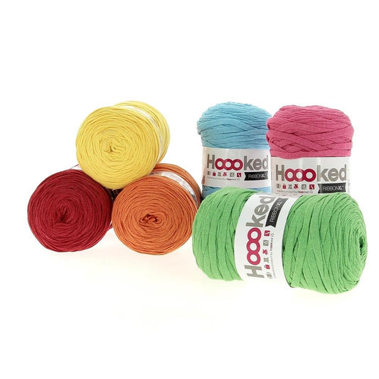 Hoooked RibbonXL Rio Paradise Cotton T-Shirt Yarn - 120M 250g (Pack of 6)