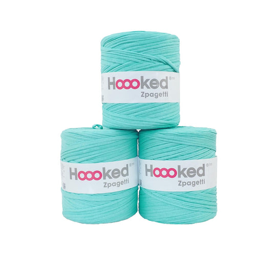Hoooked Zpagetti Mint Green Cotton T-Shirt Yarn - 120M 700g (Pack of 3)