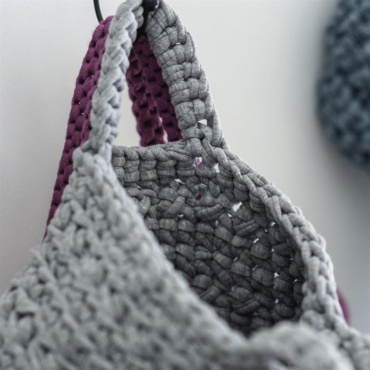 Hoooked Zpagetti Grey Cotton Basket Kit Revisto