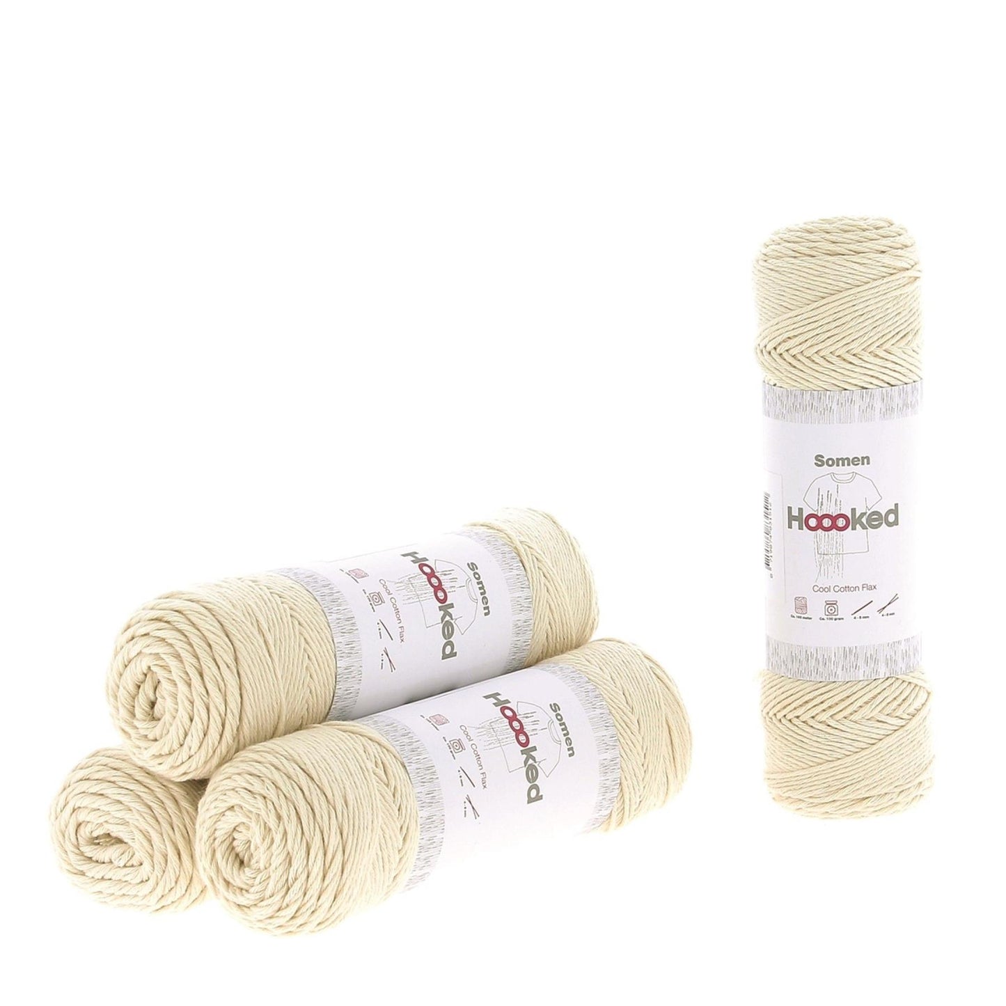 Hoooked Somen Vaniglia Cream Cotton/Linen Blend Yarn - 165M 100g
