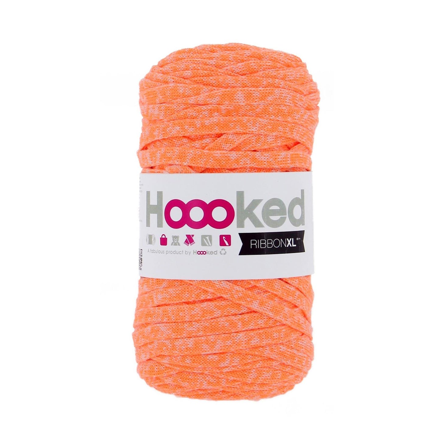 Hoooked RibbonXL Neon Atomic Tangerine Cotton Yarn - 120M 250g