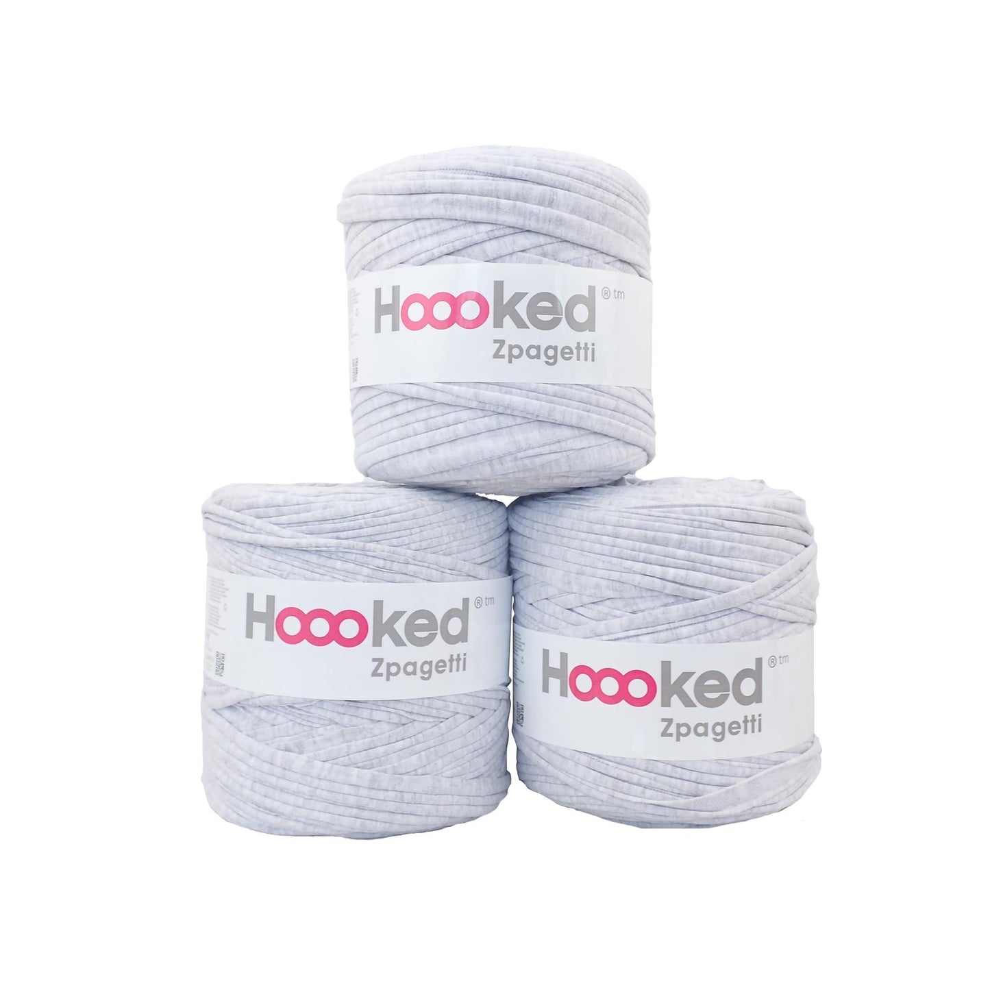 Hoooked Zpagetti Grey Cotton T-Shirt Yarn - 120M 700g (Pack of 3)
