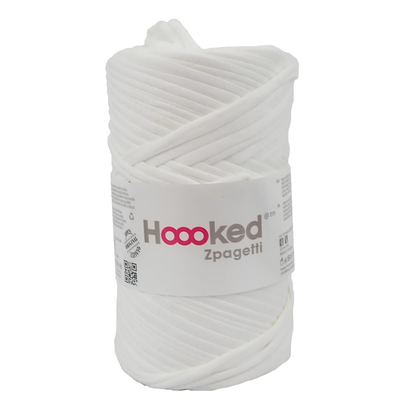 Hoooked Zpagetti White Cotton T-Shirt Yarn - 60M 350g