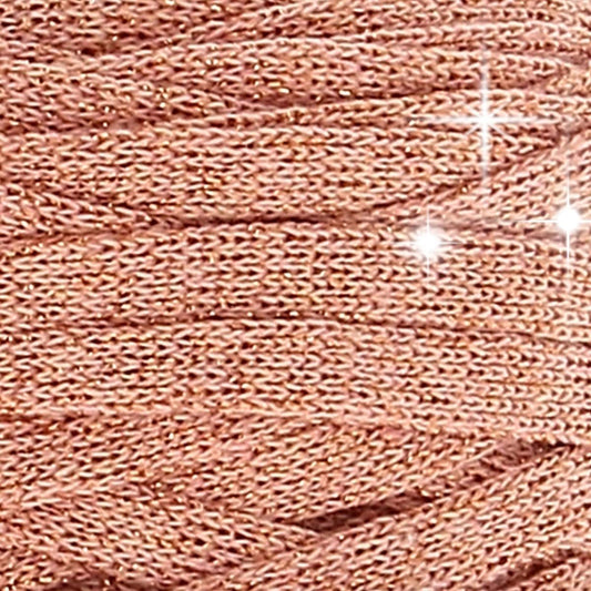 RXL LUREX 6 RibbonXL Lurex Rose Gold Cotton Yarn - 120M, 250g