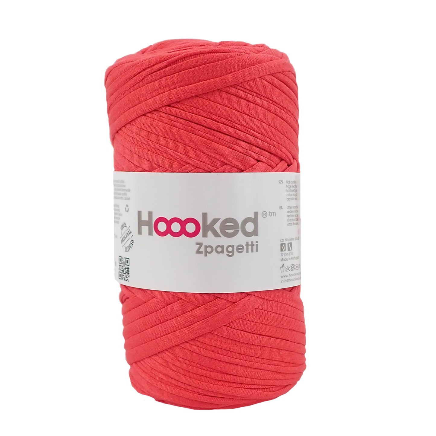 Hoooked Zpagetti Red Cotton T-Shirt Yarn - 60M 350g