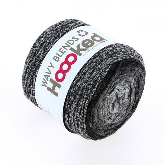 [Hoooked] WB09 Wavy Blends Anthracite Stone Recycled Cotton Yarn - 260M, 250g