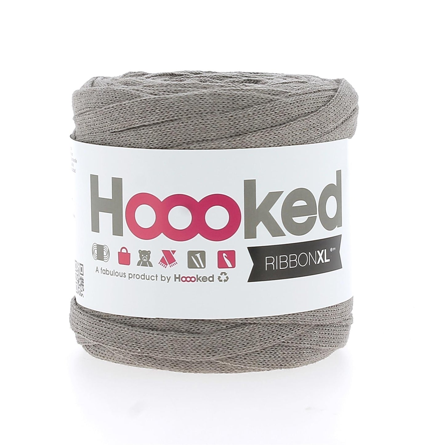 [Hoooked] RXL48MINI RibbonXL Earth Taupe Cotton Yarn - 60M, 125g