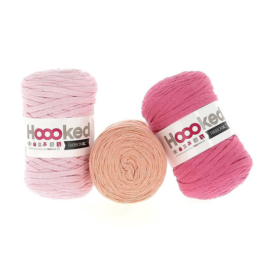 Hoooked RibbonXL Think Pink Cotton Yarn - 120M 250g (Pack of 3)