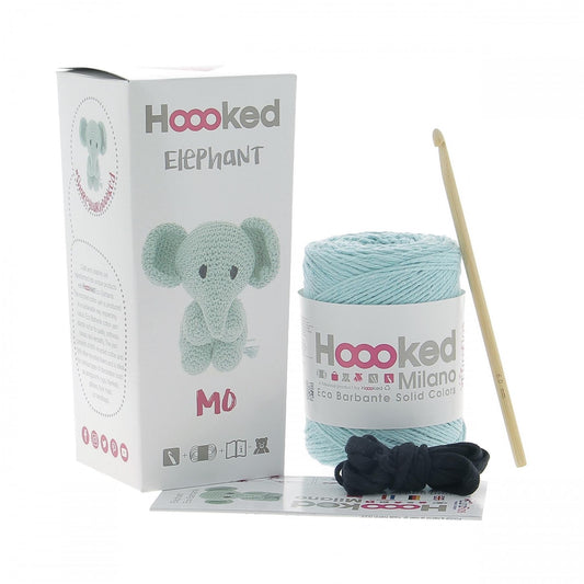 Hoooked Eco Barbante Milano Spring Cotton Elephant Mo Crochet Amigurumi Kit