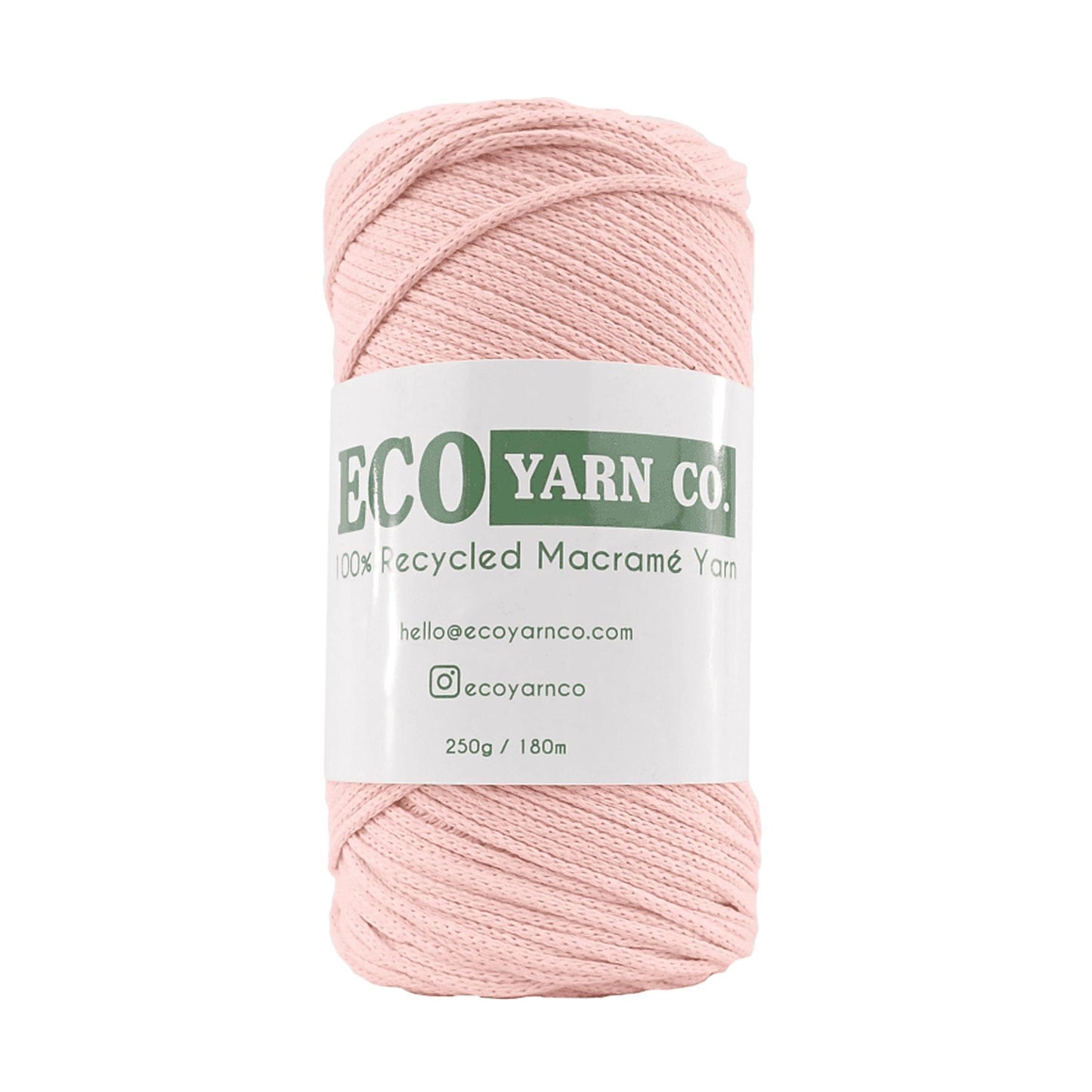 [Eco Yarn Co] Vintage Pink Cotton/Polyester Macrame Yarn - 180M, 250g