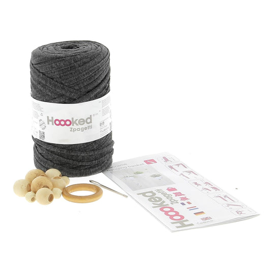 PAK1621 Zpagetti Black Cotton Hanging Basket Macrame Kit