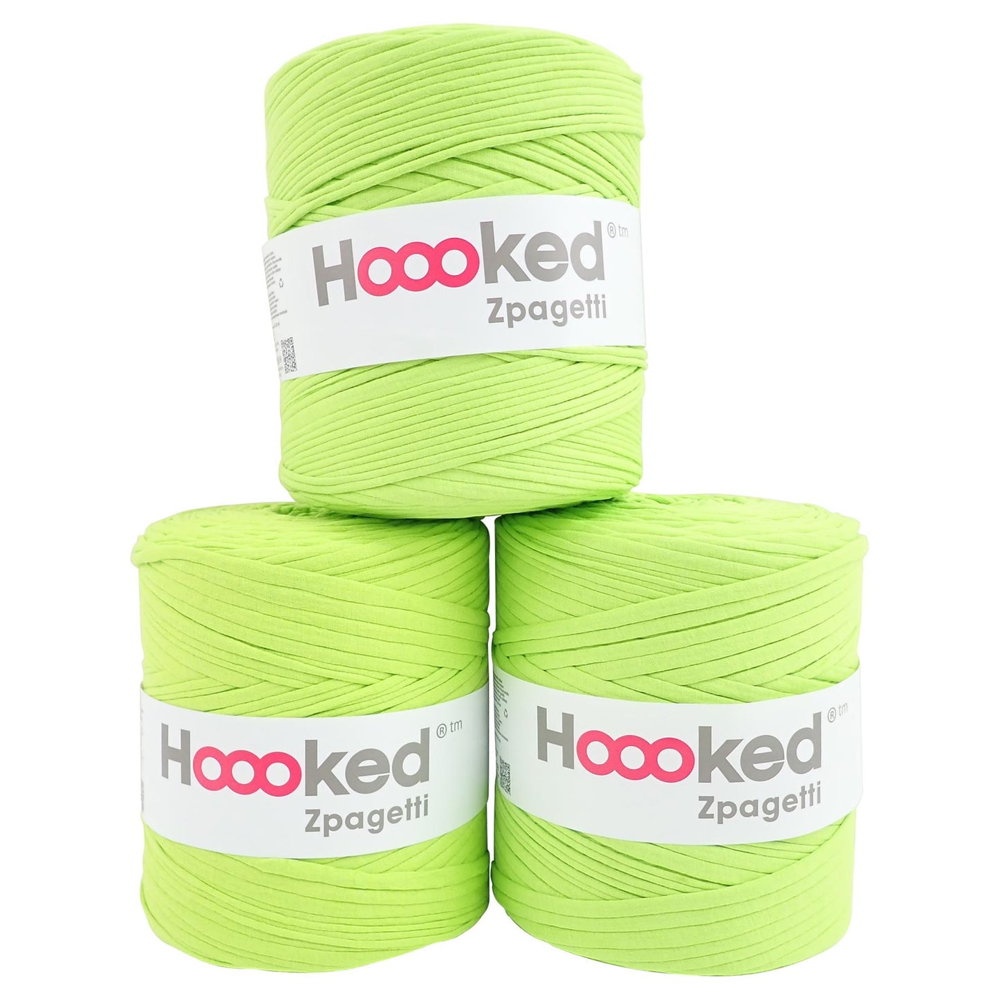 Hoooked Zpagetti Chartreuse Green Cotton T-Shirt Yarn - 120M 700g (Pack of 3)